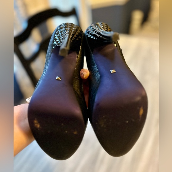 Label Rachel Roy Studded Heels Black Stiletto Size 7 - Picture 15 of 16